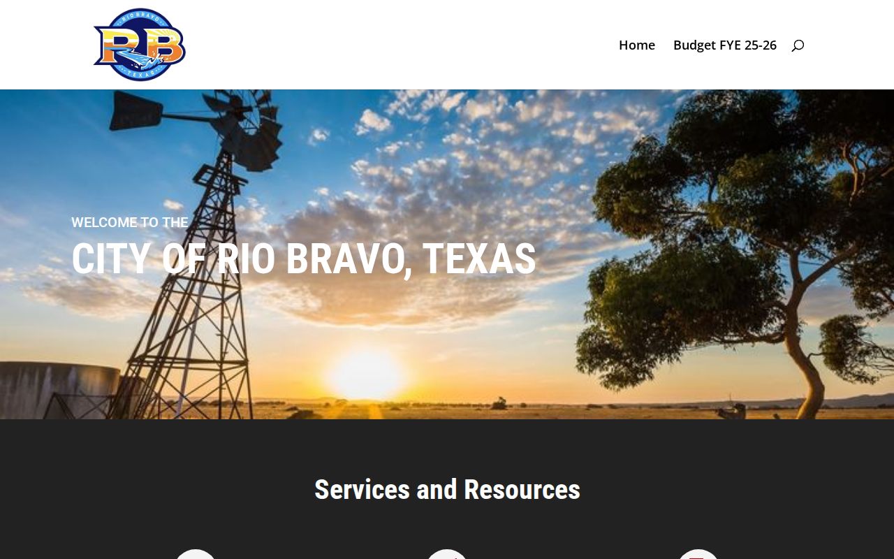 Rio Bravo warrant records reference showing the official city contact website