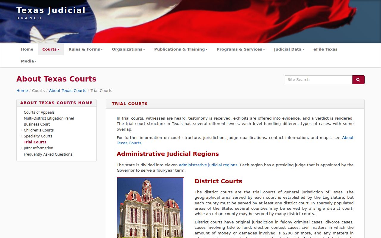 Webb County bench warrant reference showing Texas trial court roles